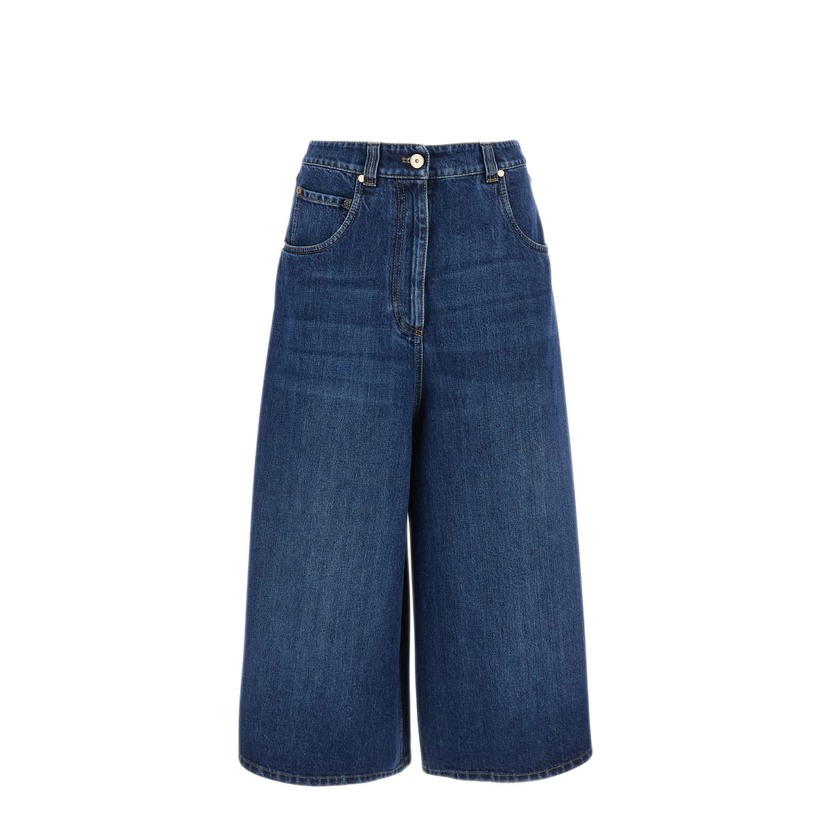 MAYFEYR - Brunello Cucinelli - Blue Shorts With Monile On The Back - MP095P4082C9825