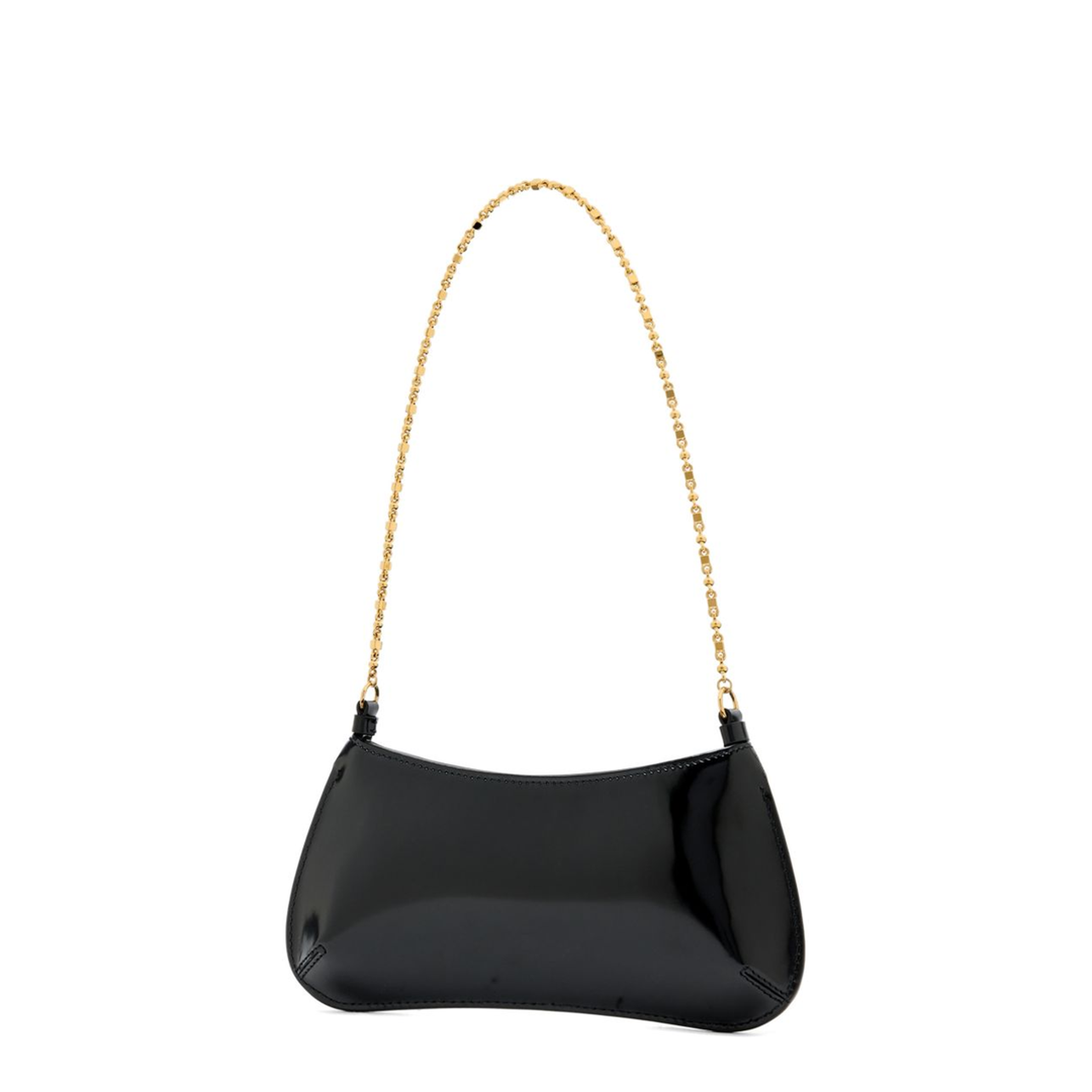Le Petit Bisou Chaîne Calf Leather Shoulder Bag - Black