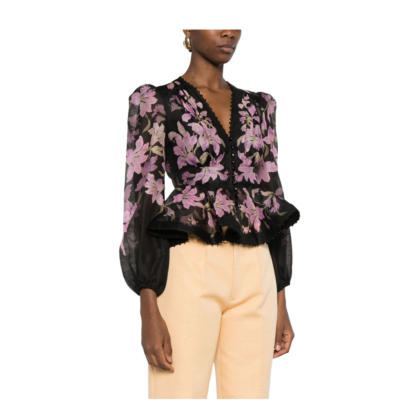 Black and Pink Dawning Blouse