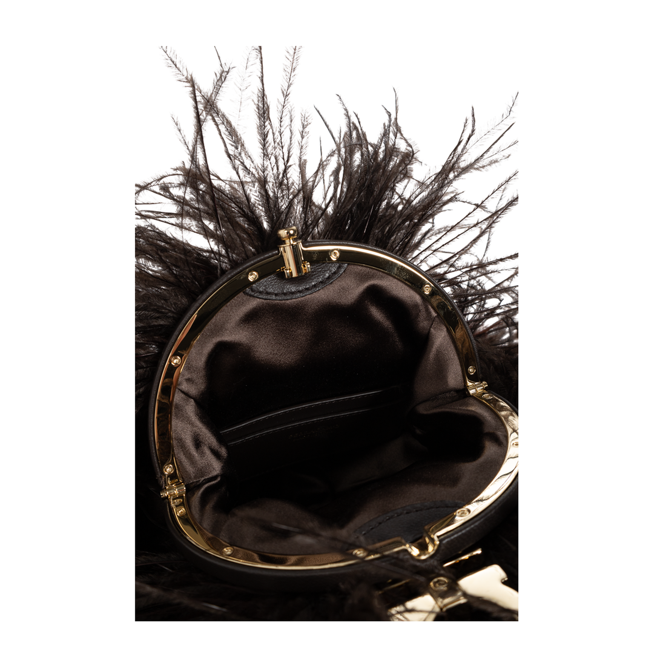MAYFEYR - Ferragamo - Ostrich Feather Bag - 21A673CLUTCH796620TMORO