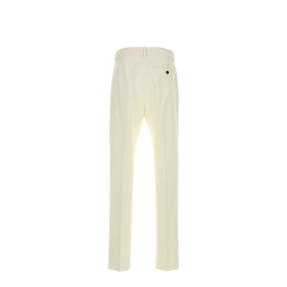 MAYFEYR - Ferragamo - Ivory Cotton Blend Pant - 145816795559WHITE