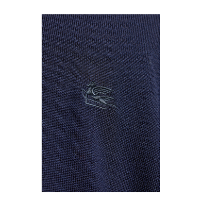 Wool Sweater with Embroidered Logo