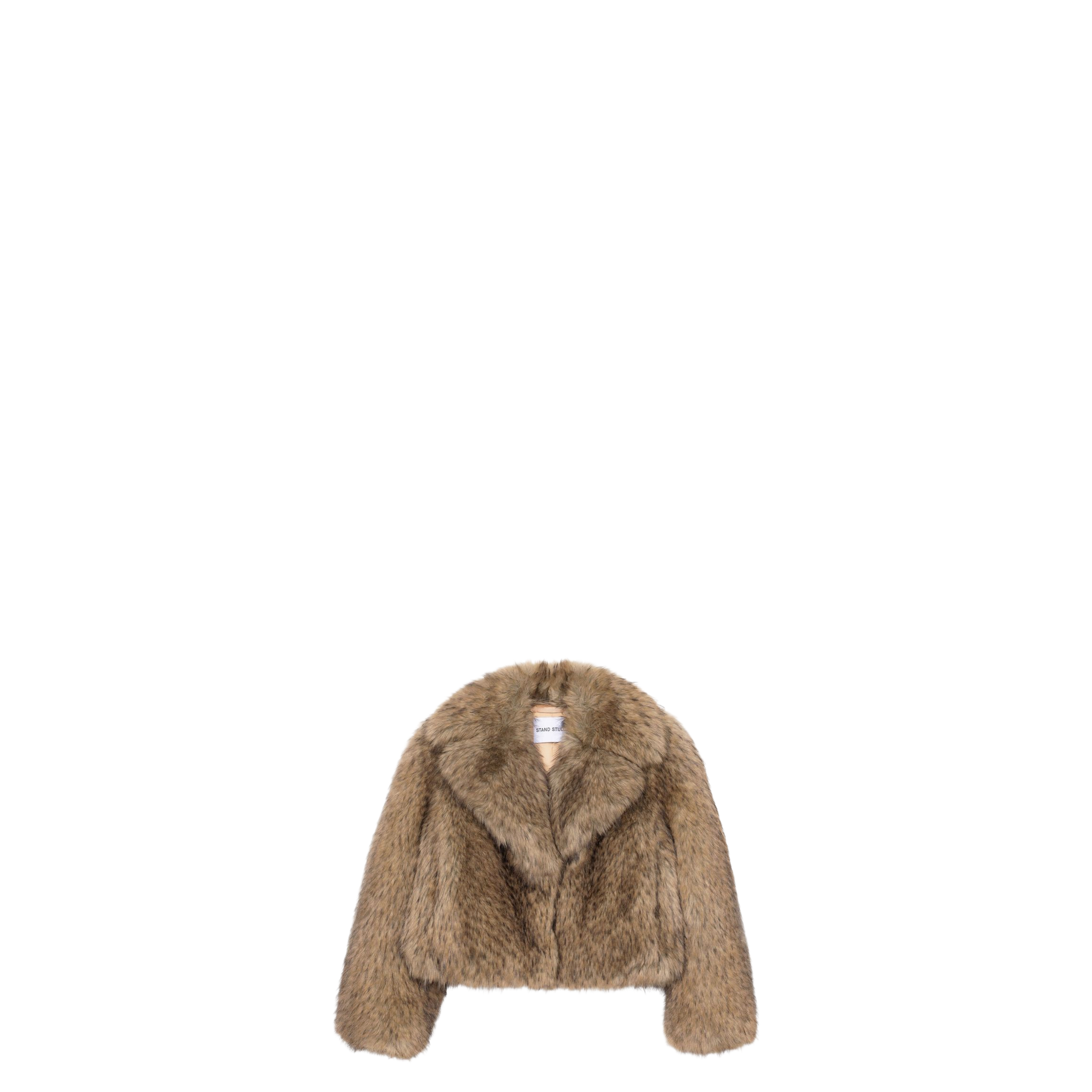 Beige Samara Faux-Fur Jacket