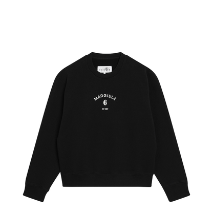 MAYFEYR - Mm6 Maison Margiela - Numeric Signature Crewneck Sweatshirt In Black Cotton - S62GU0145M25014900