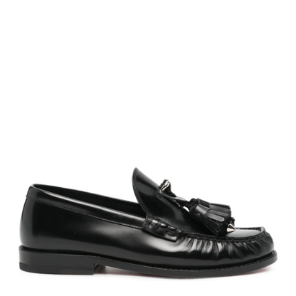 MAYFEYR - Christian Louboutin - Black Polished Finish Tassel Detail Flat Shoes - 3260625B439