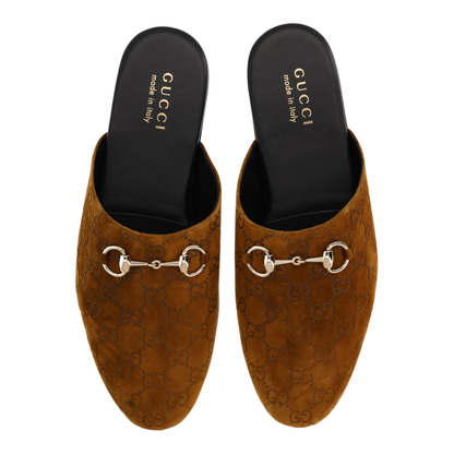 Horsebit Mule Brown Suede