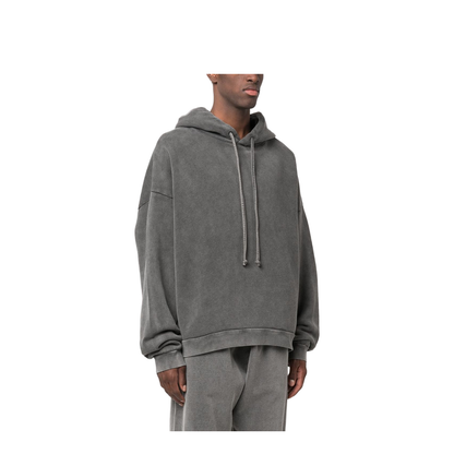 Hooded Sweater Logo Patch - Faded Black