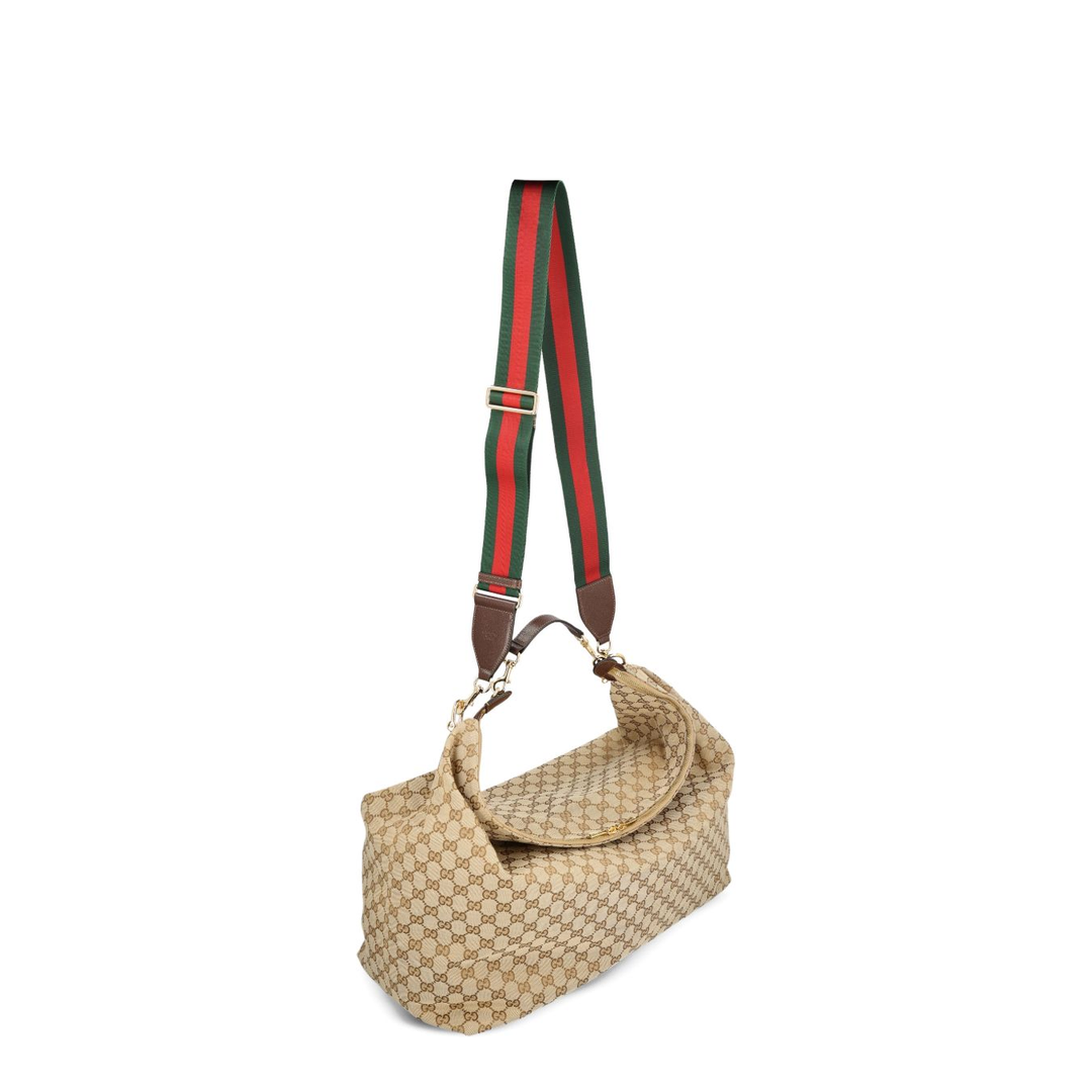 Brera Large GG Canvas Crossbody - Sand and dark brown GG canvas (Beige/Brown)