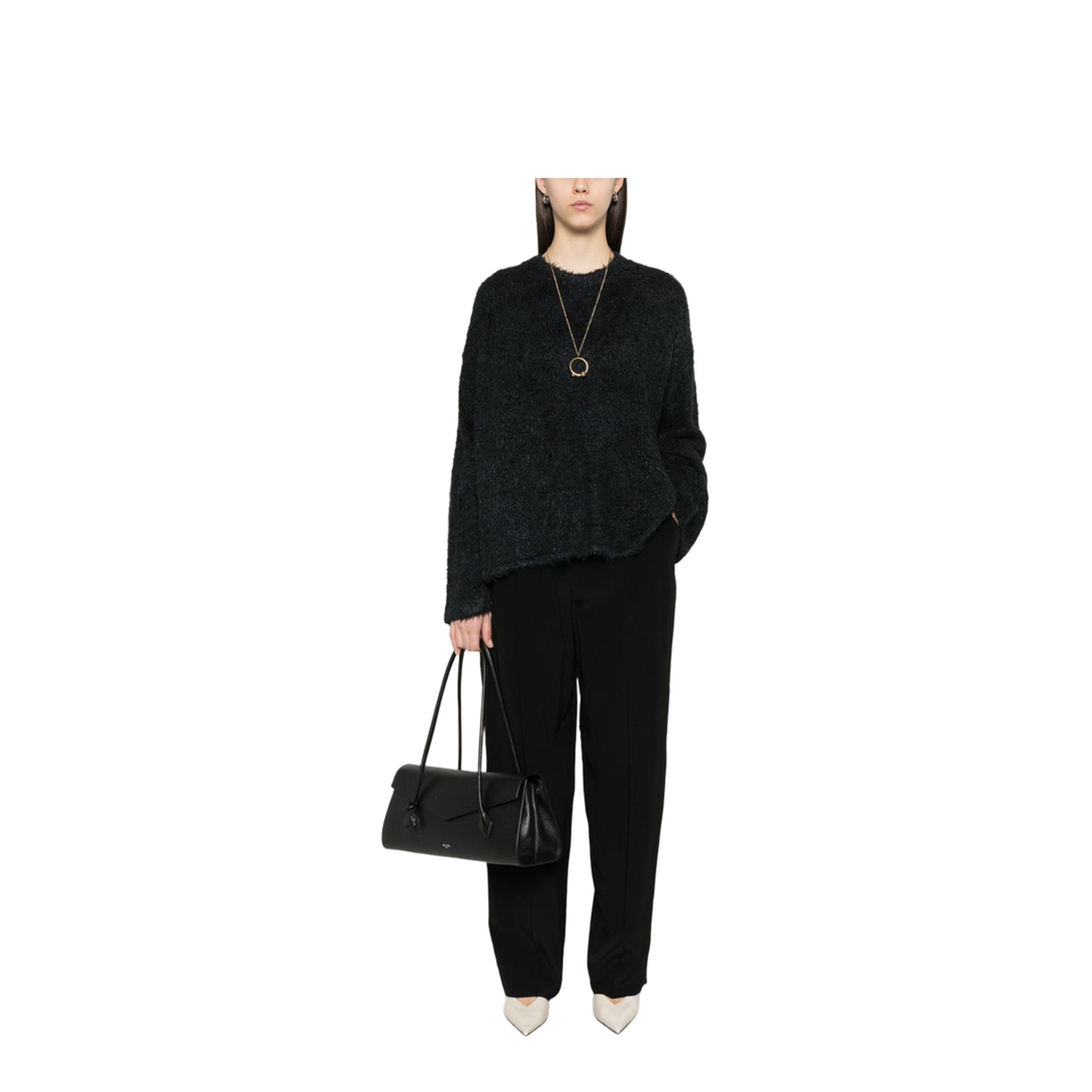 Double-Pleat Straight Trousers