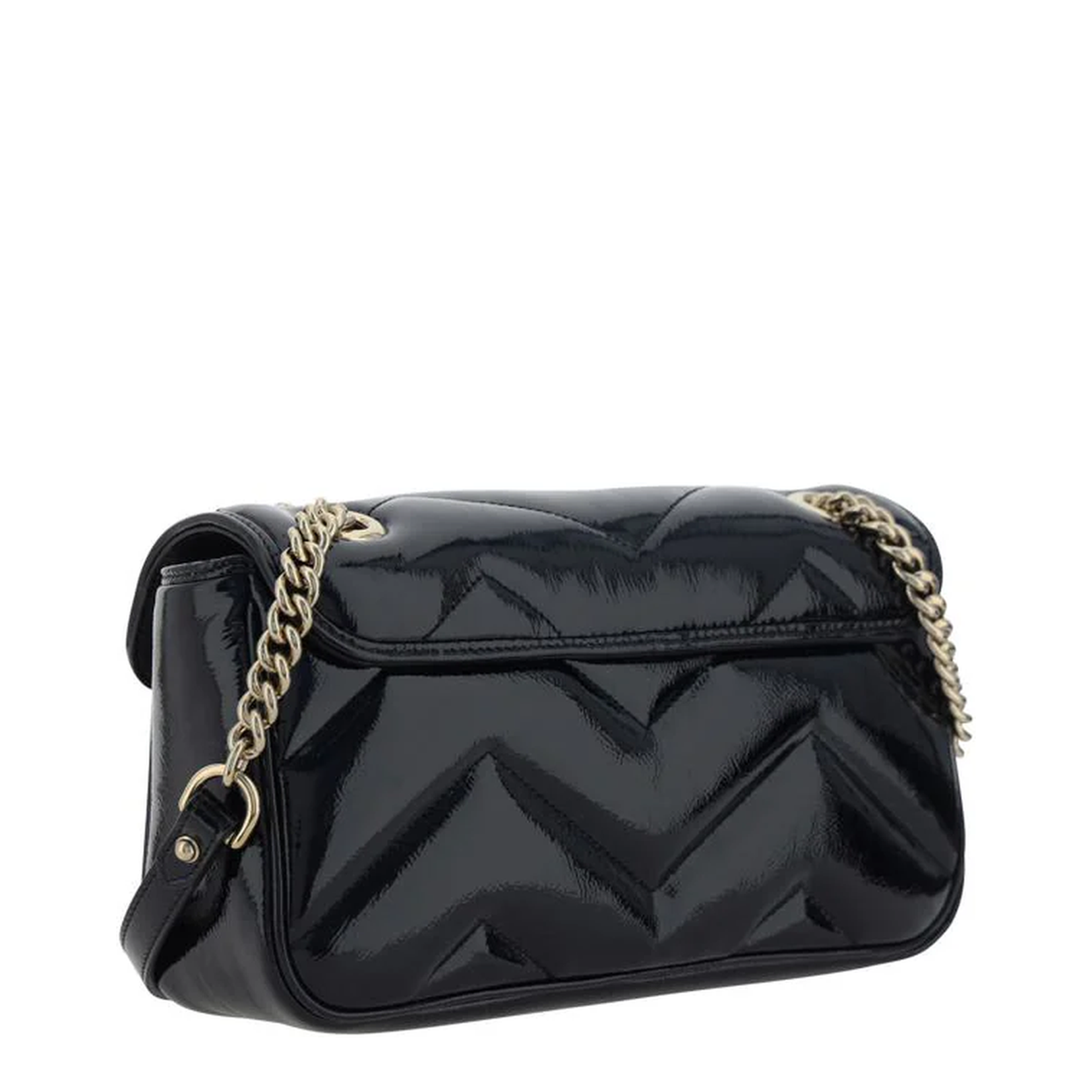 GG Marmont Medium Leather Shoulder Bag - Navy Blue