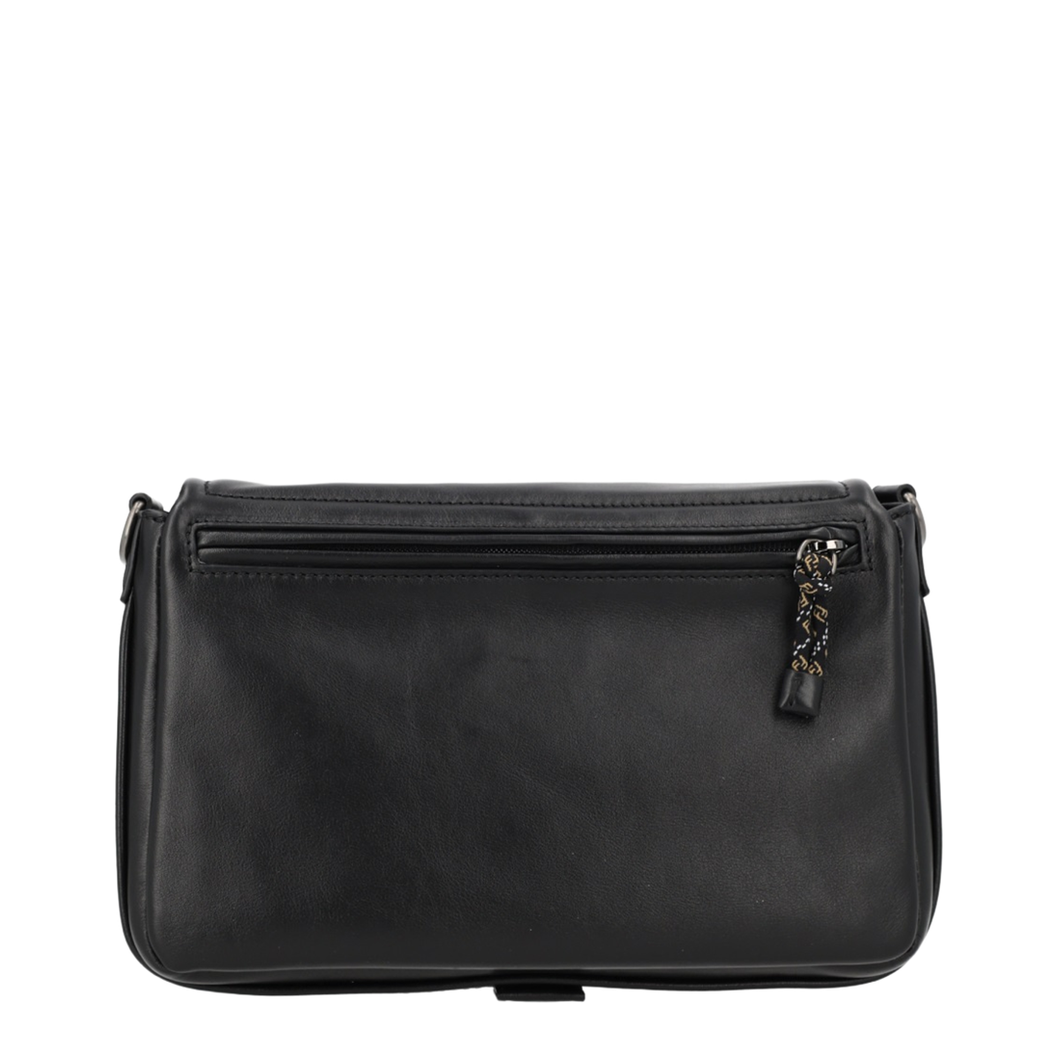 Flux Messenger Leather Crossbody Bag - Black