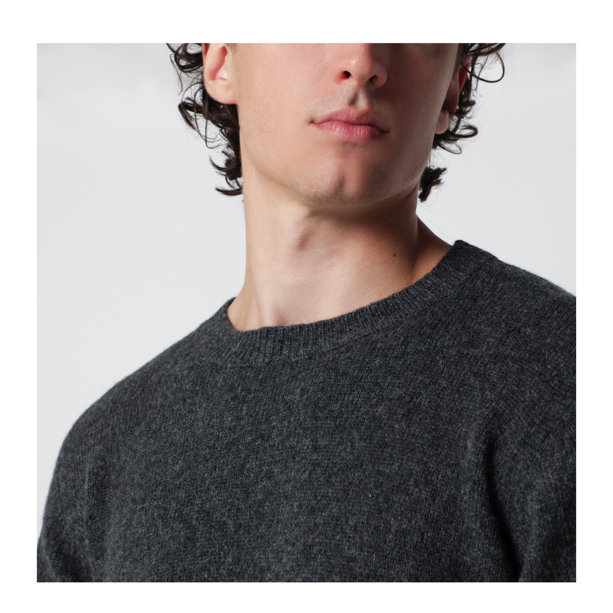 MAYFEYR - Roberto Collina - Anthracite Grey Wool Blend Sweater - 263MYB40001WO21