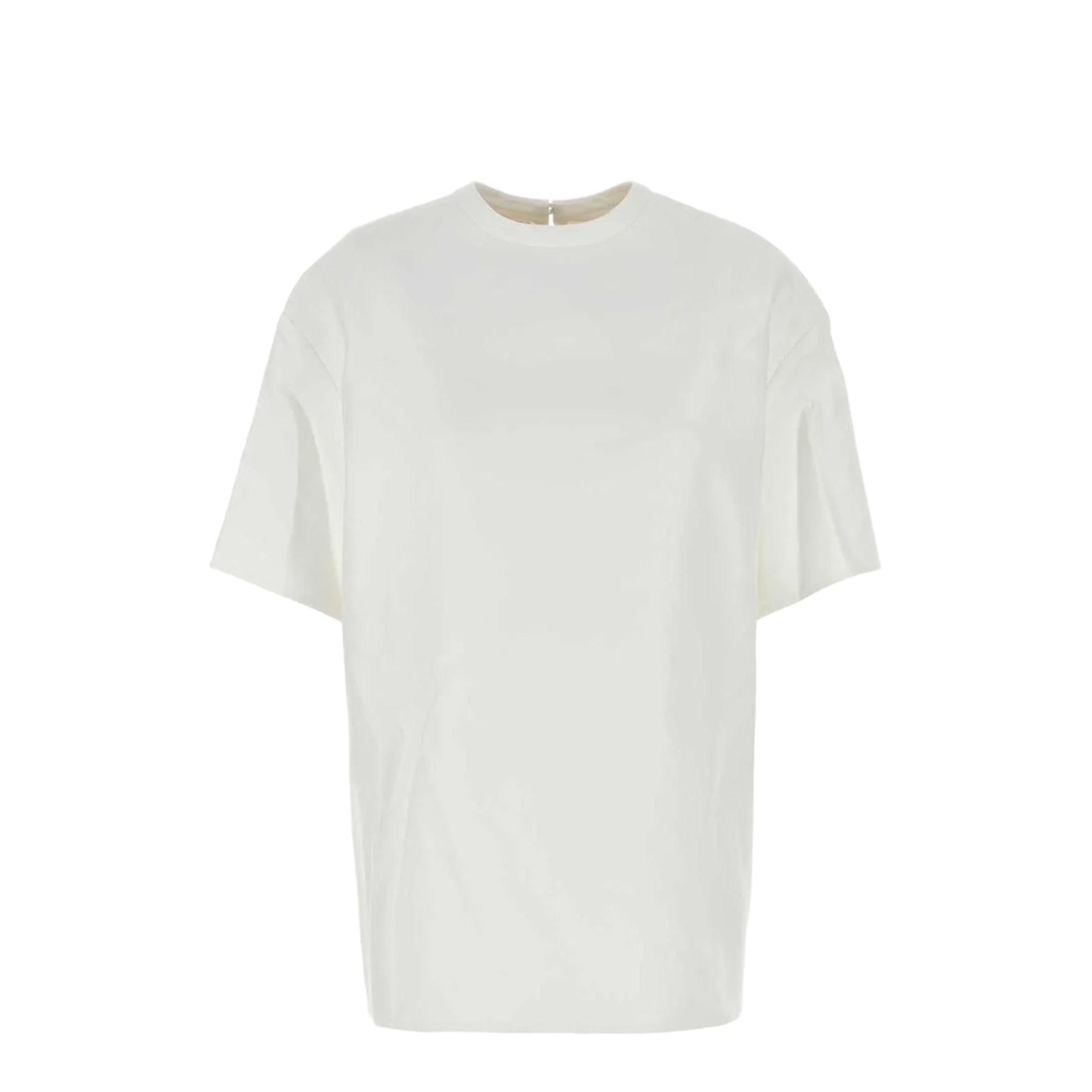 Cotton Blend Mid Sleeve Top White