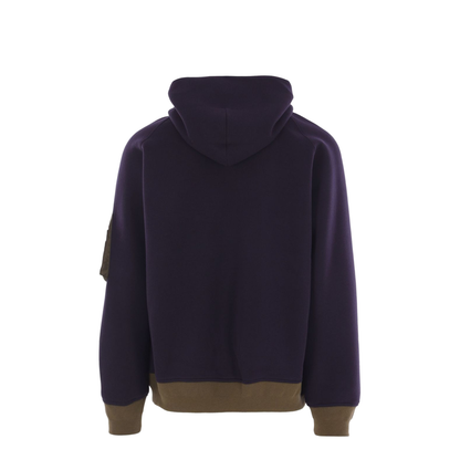 Hoodie with Bomber-Style Inserts