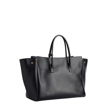 Black Leather Small Carry All Hempton Handbag
