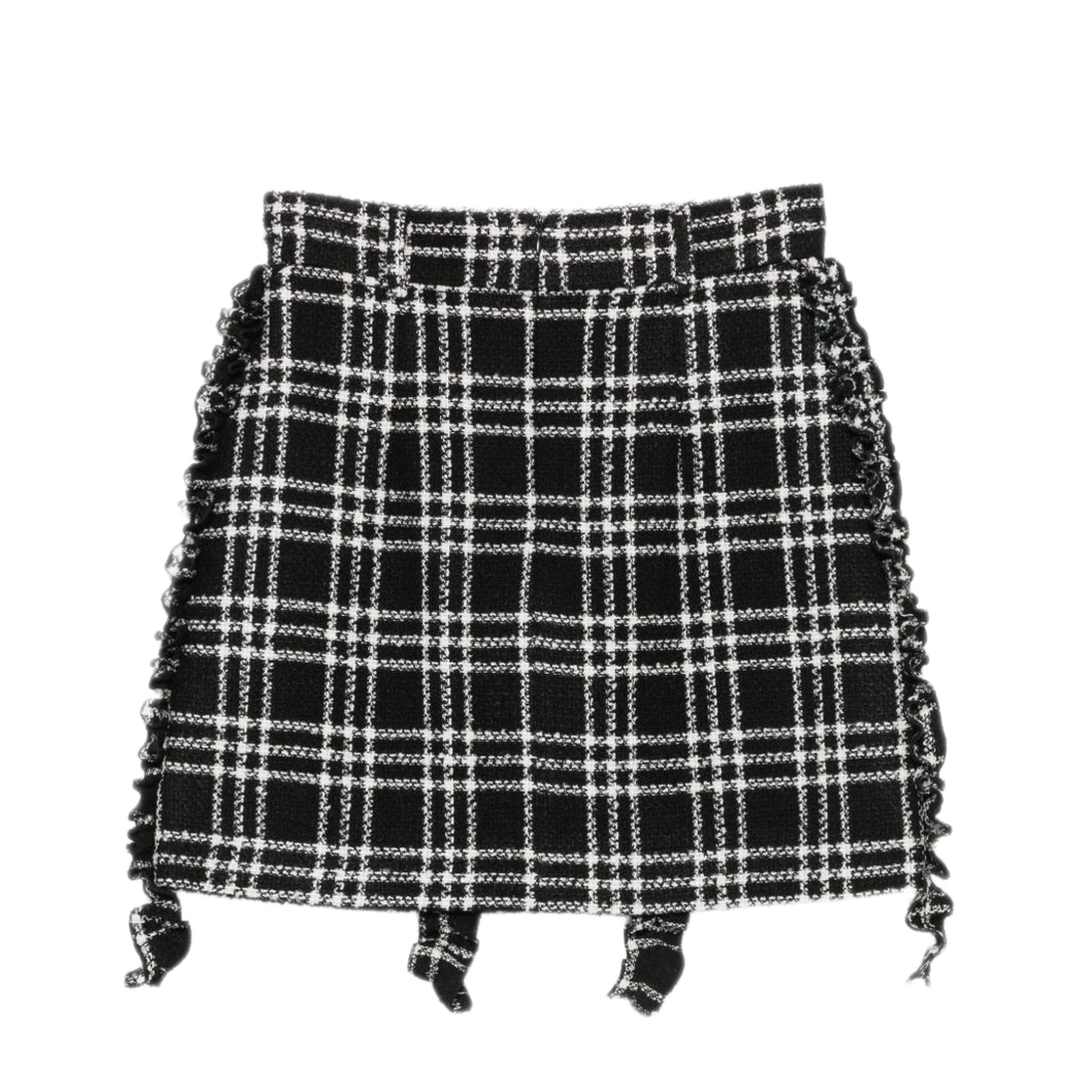 MAYFEYR - Alessandro Enriquez - Black Checked Pattern Skirt - SK84JQBLACK