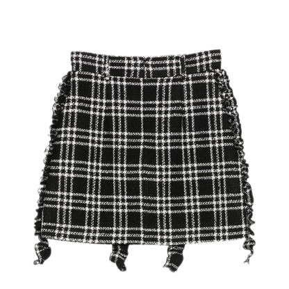 MAYFEYR - Alessandro Enriquez - Black Checked Pattern Skirt - SK84JQBLACK