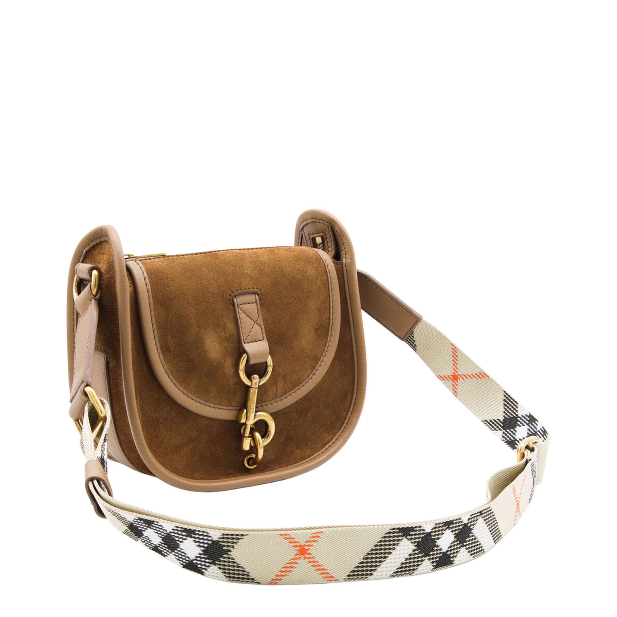 Mini B Clip Suede Messenger Bag - Hazel Brown