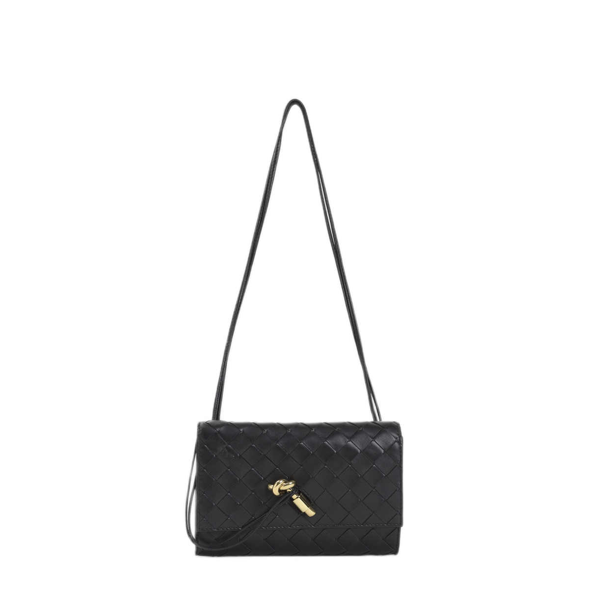MAYFEYR - Bottega Veneta - Black Grained Leather Andiamo Slim Pouch - 836940VCPP21019