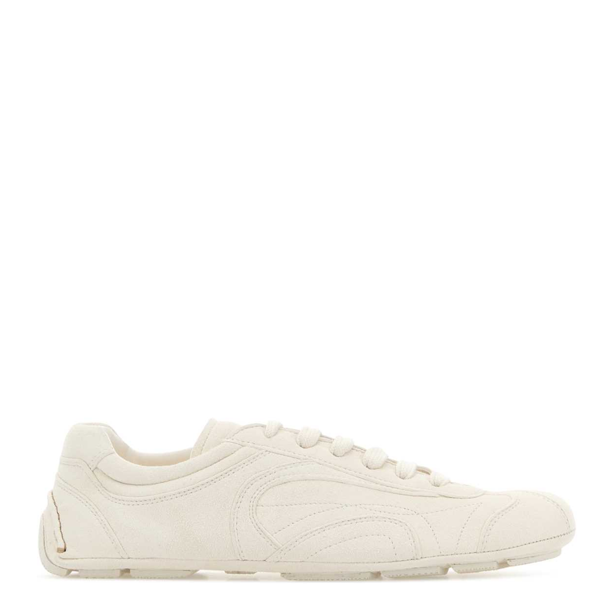 MAYFEYR - Prada - White Suede Montecarlo Sneakers - 1E247OFDD10008F0304