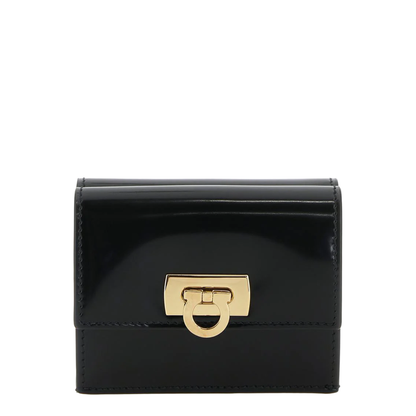Patent Leather Wallet, Gold Hardware