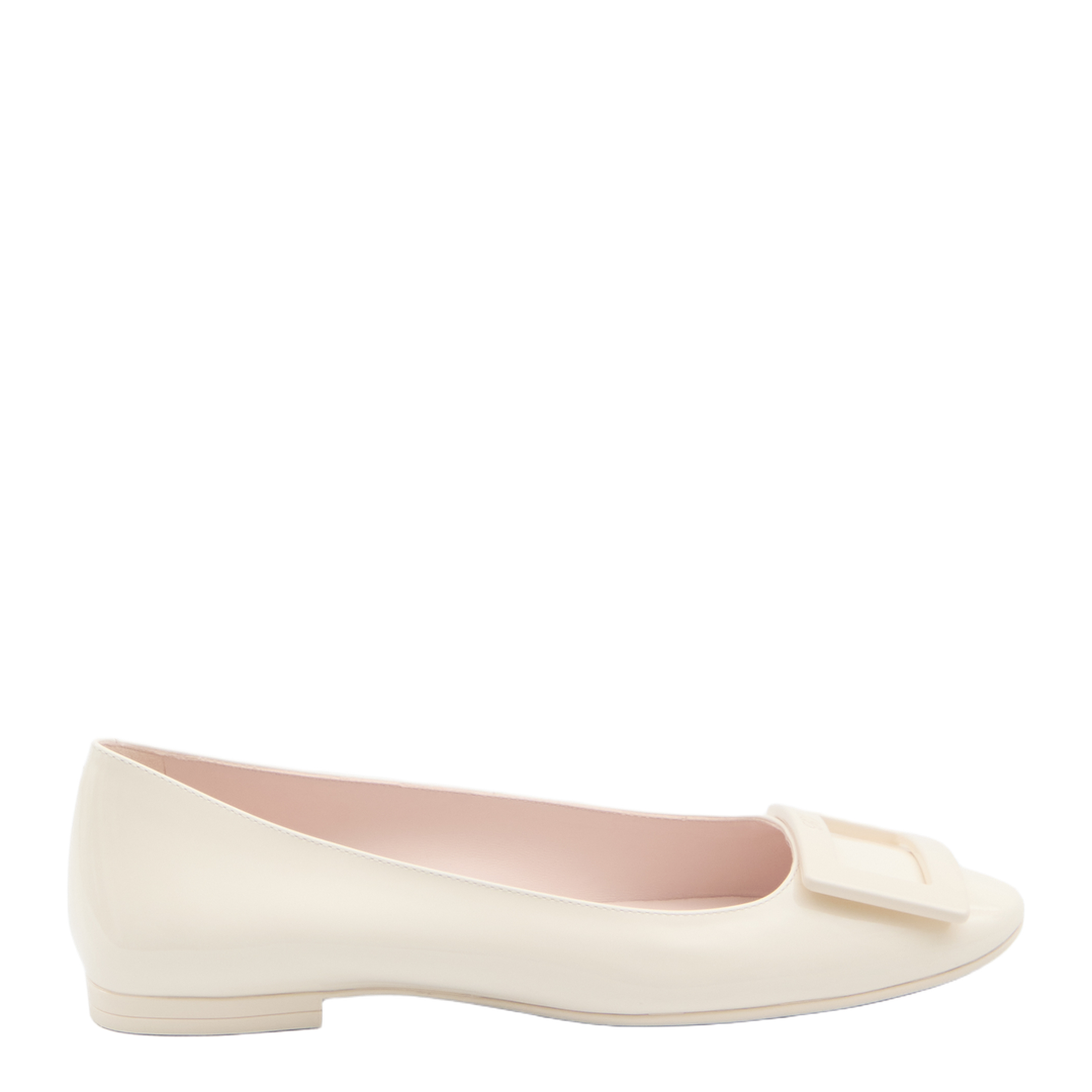 U Look Ballet Flats in Ivory Patent Leather