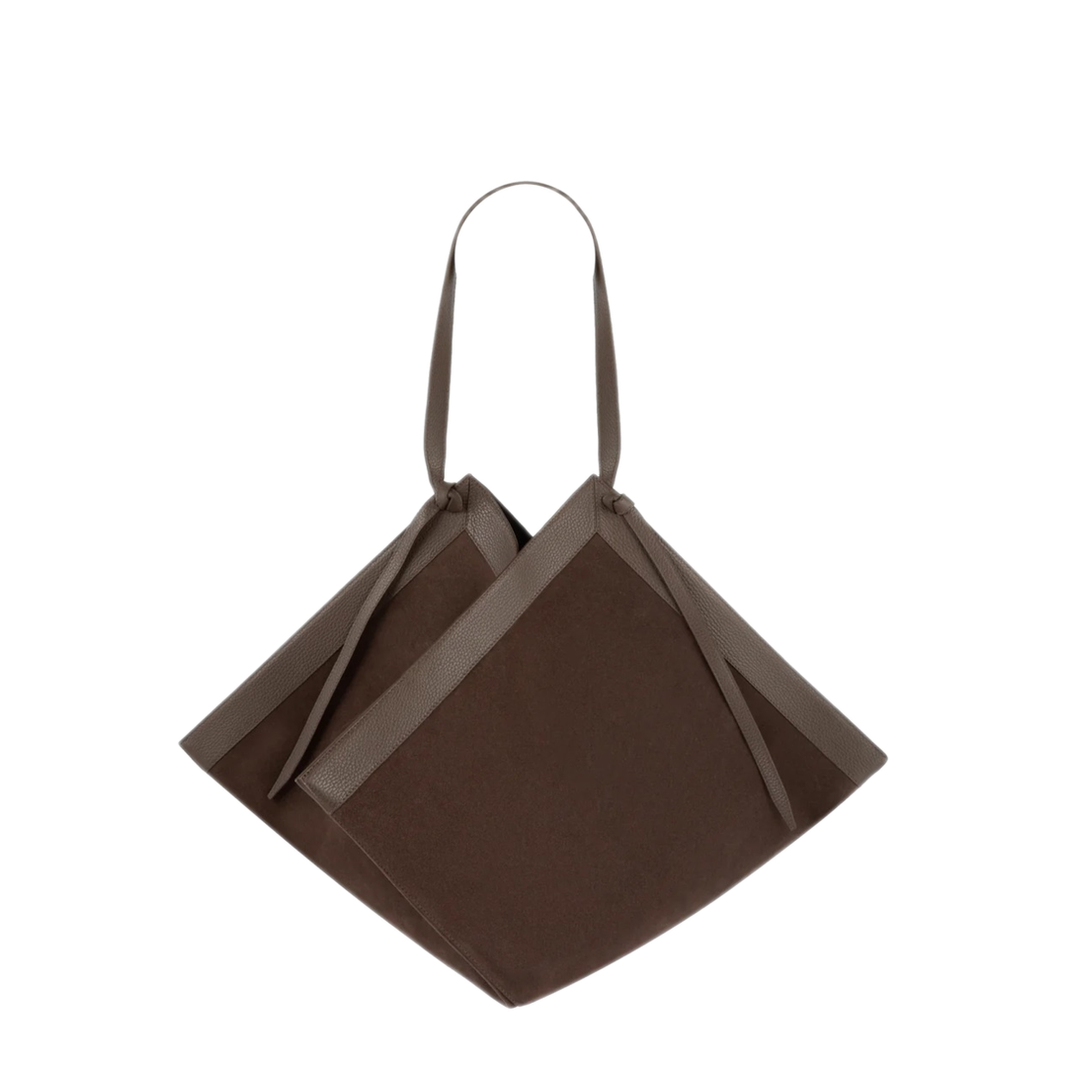 MAYFEYR - YUZEFI - Wonton Large Shoulder Bag - LARGEWONTONSUEDENUTMEG