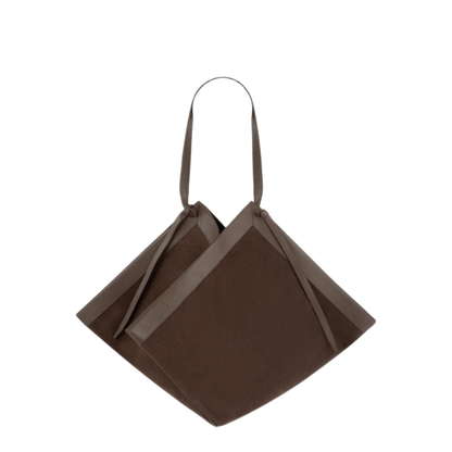MAYFEYR - YUZEFI - Wonton Large Shoulder Bag - LARGEWONTONSUEDENUTMEG