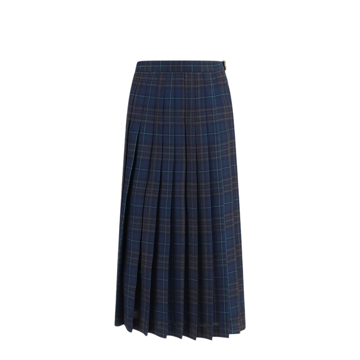 MAYFEYR - Burberry - Pleated Check Wool Blend Skirt - 8131308C7157