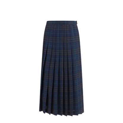 MAYFEYR - Burberry - Pleated Check Wool Blend Skirt - 8131308C7157