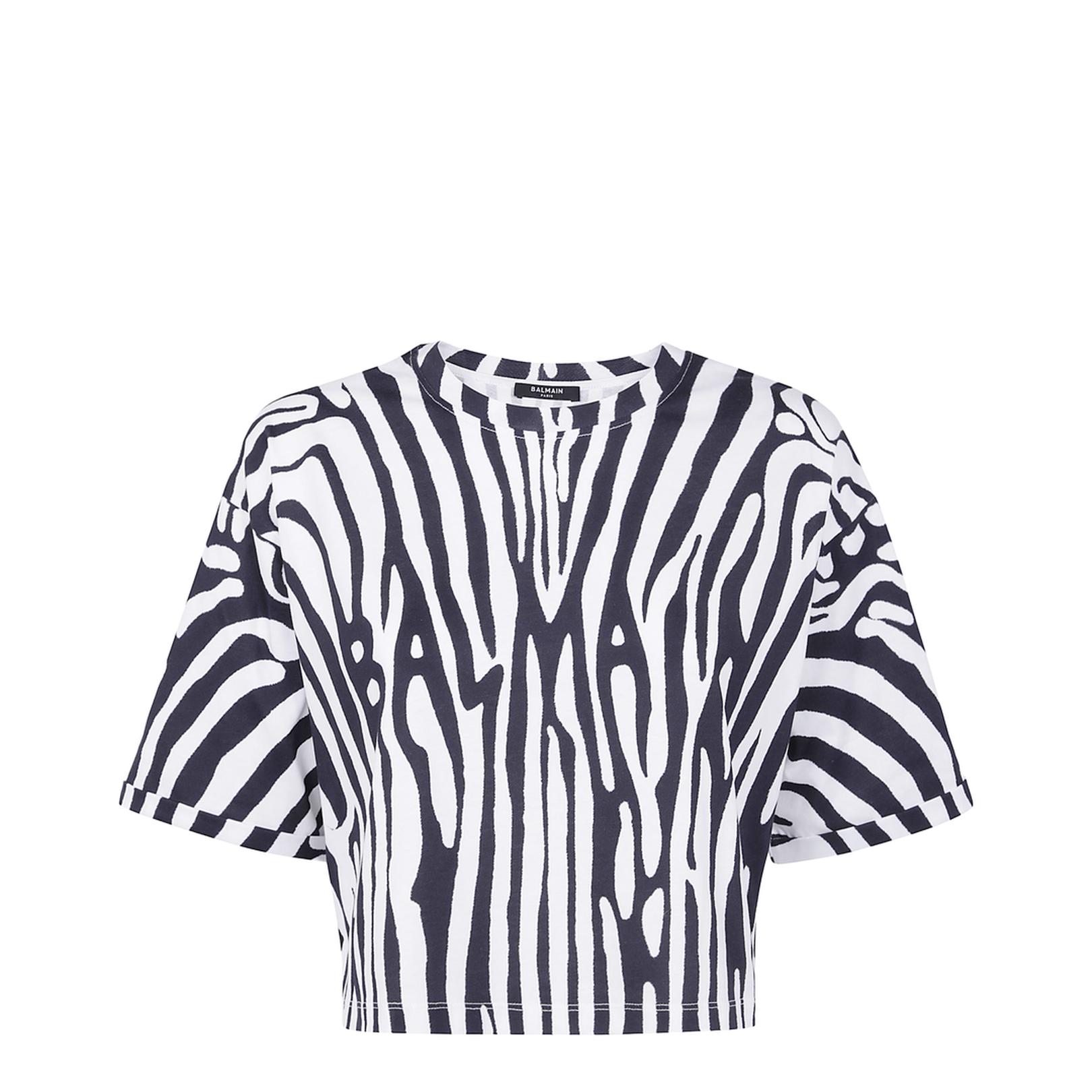 Zebra Print Crop T-Shirt