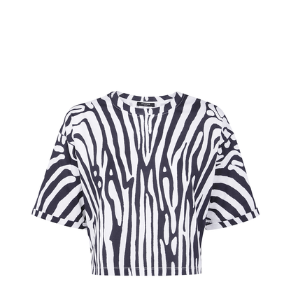 Zebra Print Crop T-Shirt