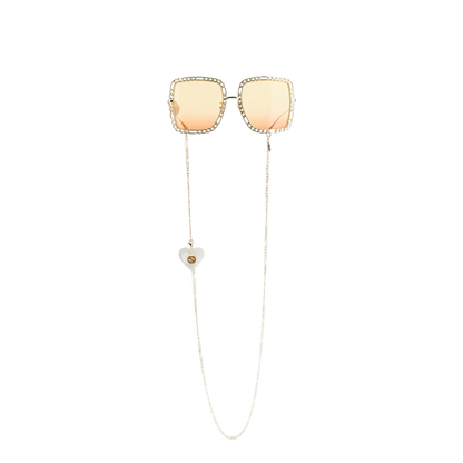 Rectangular Sunglasses - Gold