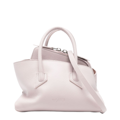 La Passeggiata Mini Grained Calf Leather Top-Handle Bag - Light Mauve