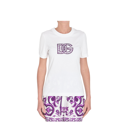 Short-sleeved Cotton T-Shirt in White