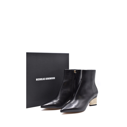 MAYFEYR - NICHOLAS KIRKWOOD - Black Leather Booties - 906A20NLS1N99