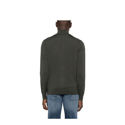 High Neck Zip Fastening Sweater