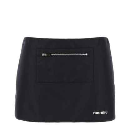 MAYFEYR - Miu Miu - Navy Blue Nylon Mini Skirt - MG2583SOOO181AF0008