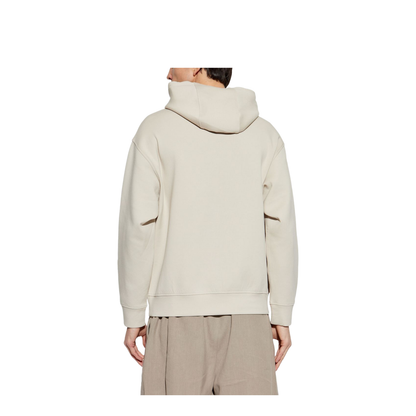 Double-Jersey Hooded Sweatshirt with Oversized Embossed Logo Embroidery