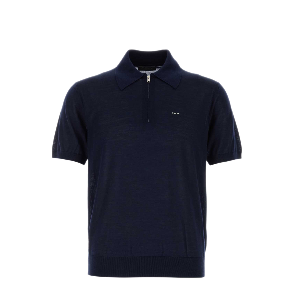 MAYFEYR - Prada - Navy Blue Wool Polo Shirt - UMF392SOOO18DYF0008