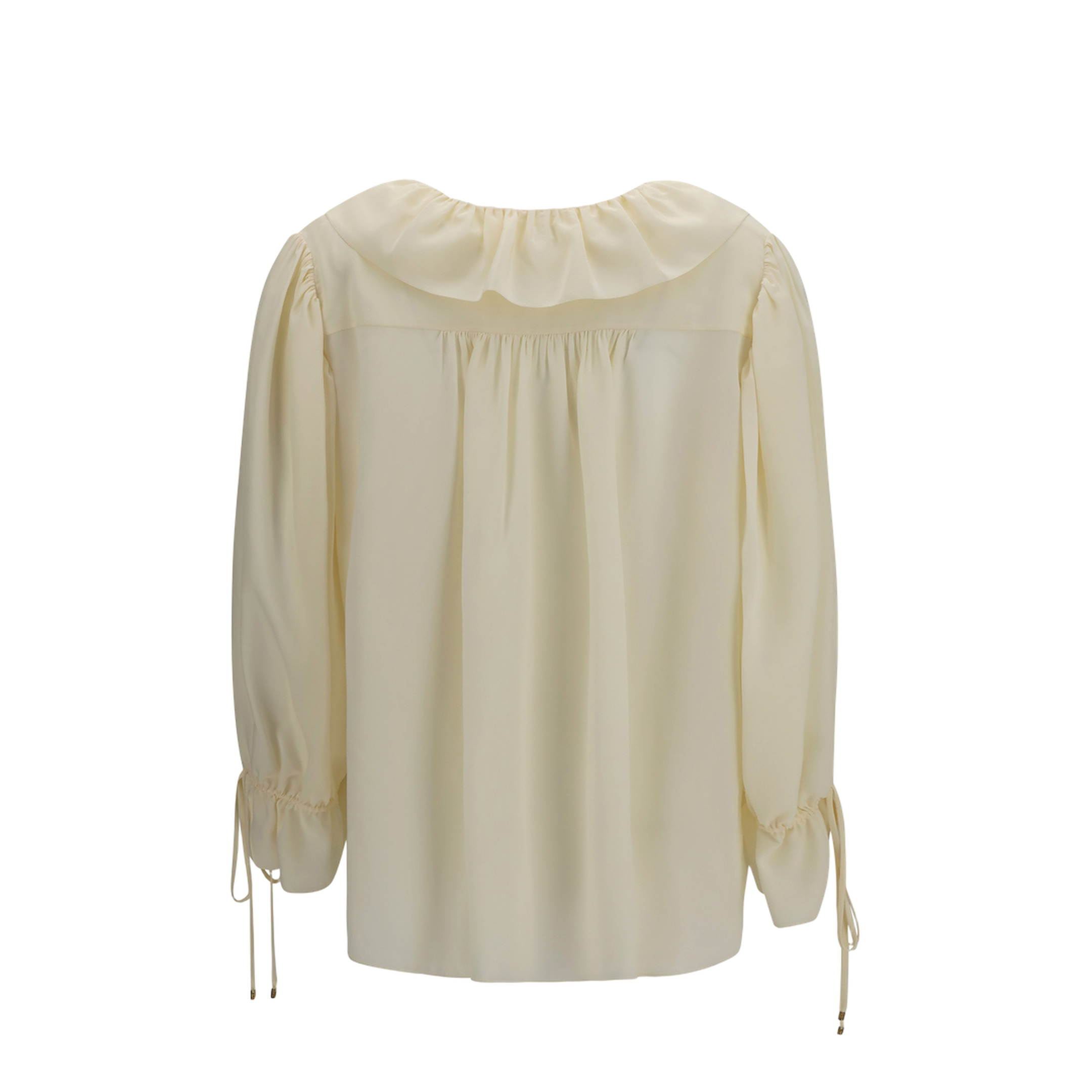 MAYFEYR - Chloè - Ruffled V-Neck Shirt - CH26AHT72005