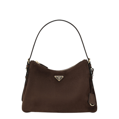 MAYFEYR - Prada - Dark Brown Suede Bag - 1BC301LVO2C4SF0003