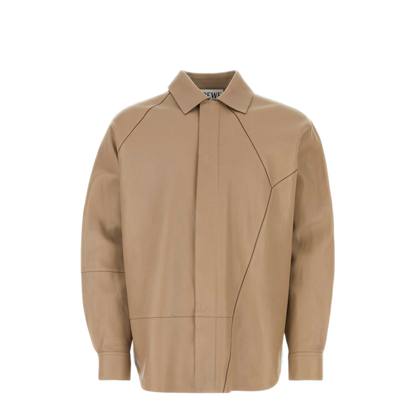 MAYFEYR - Loewe - Dove Grey Leather Shirt - H526Y31L07SAND