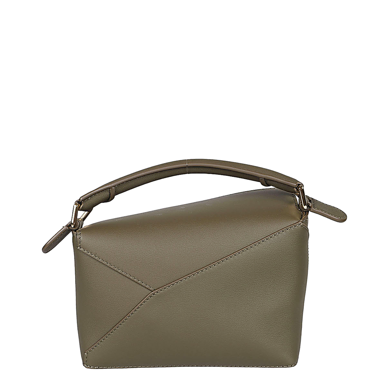 Mini Puzzle Shoulder Bag - Dark Khaki Green