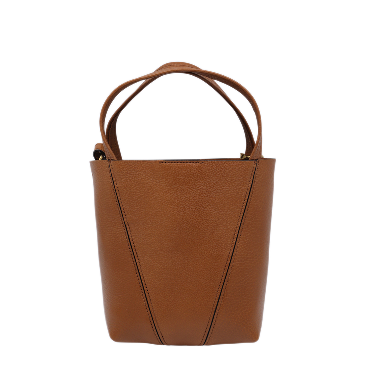 Spin Small Cowhide Tote - Clay Brown