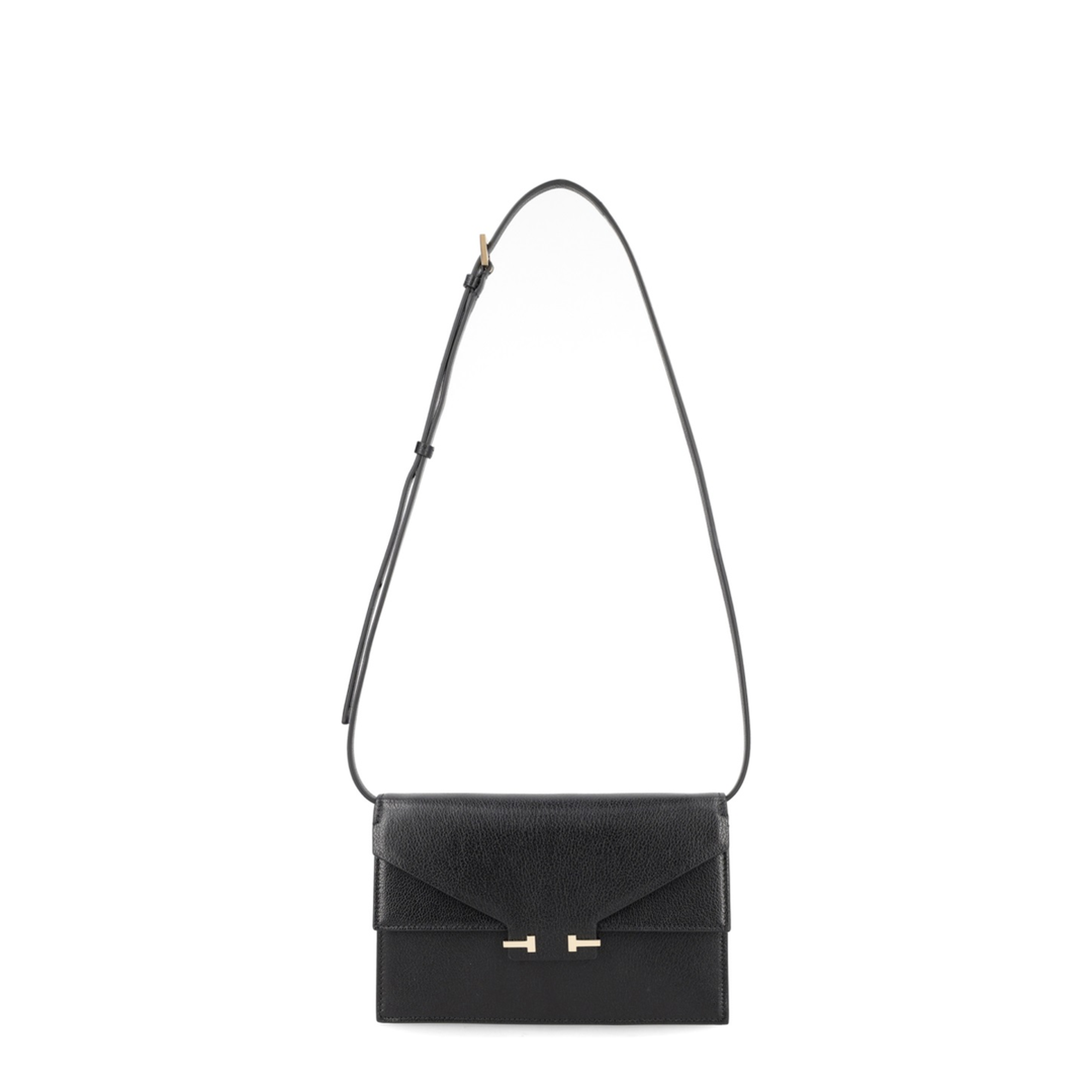 Aube Supple Grain Leather Mini Shoulder Bag - Black