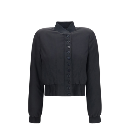 MAYFEYR - Alexander Mcqueen - Buttoned Bomber Jacket With Visible Stitching - 865429QBADT
