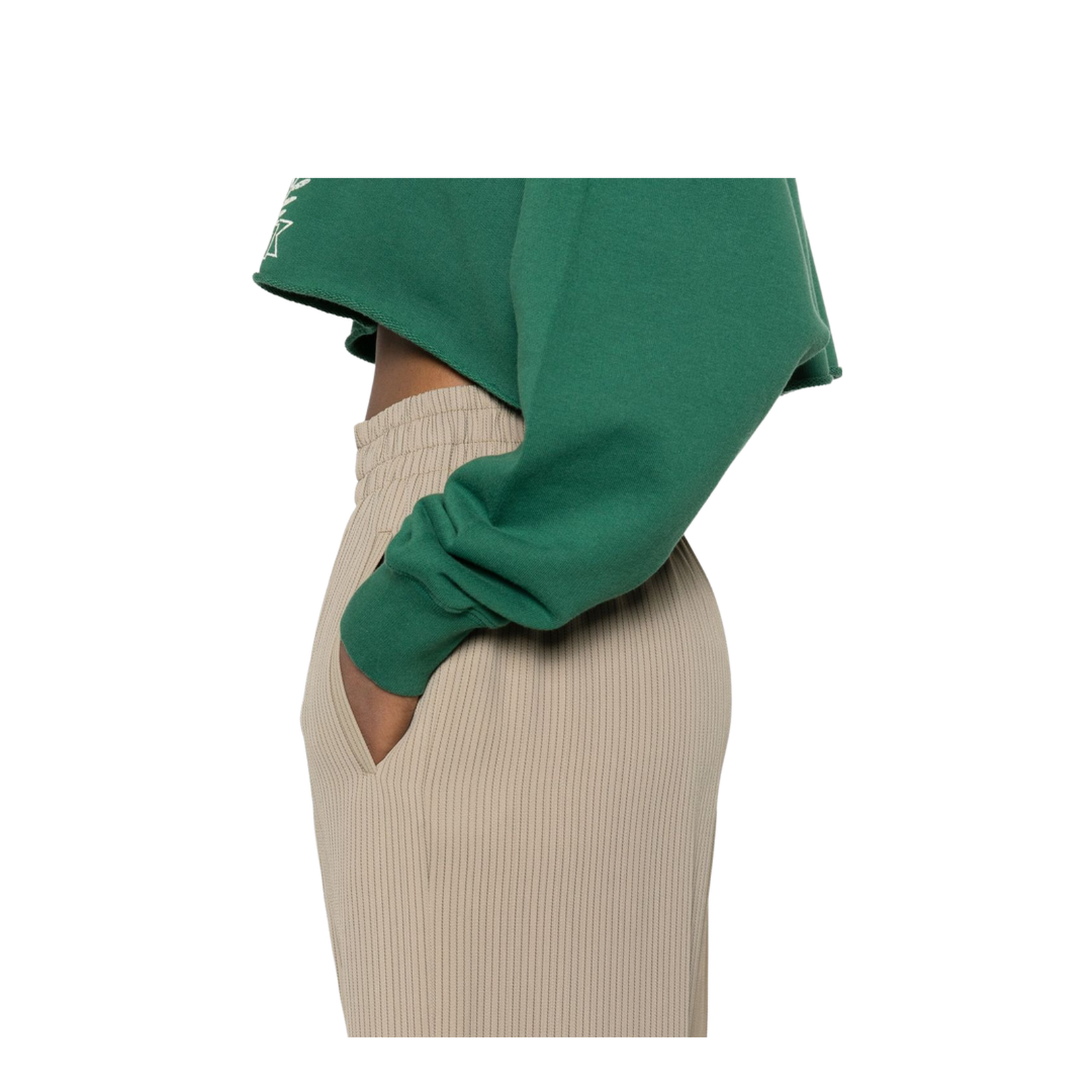 Almond Beige Elasticated Waist Trousers