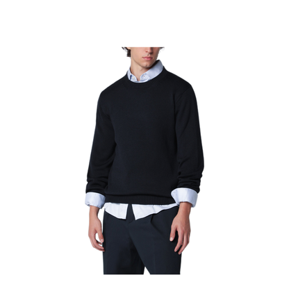 MAYFEYR - Roberto Collina - Navy Blue Wool Crew Neck Sweater - 263MYB02001WO10
