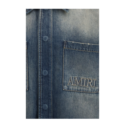 MAYFEYR - Amiri - Embroidered Logo Denim Shirt - AM326SH001